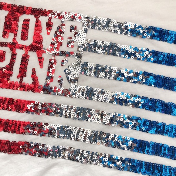 Victoria’s Secret PINK Sequin Flag Tank Top • XS - Picture 4 of 5